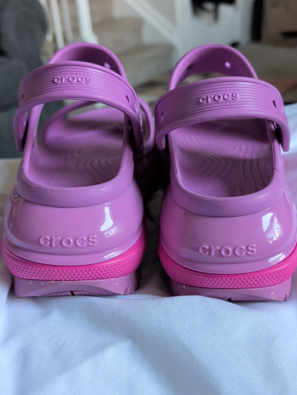 CROCS Kids' Pink Platform Clog Sandals